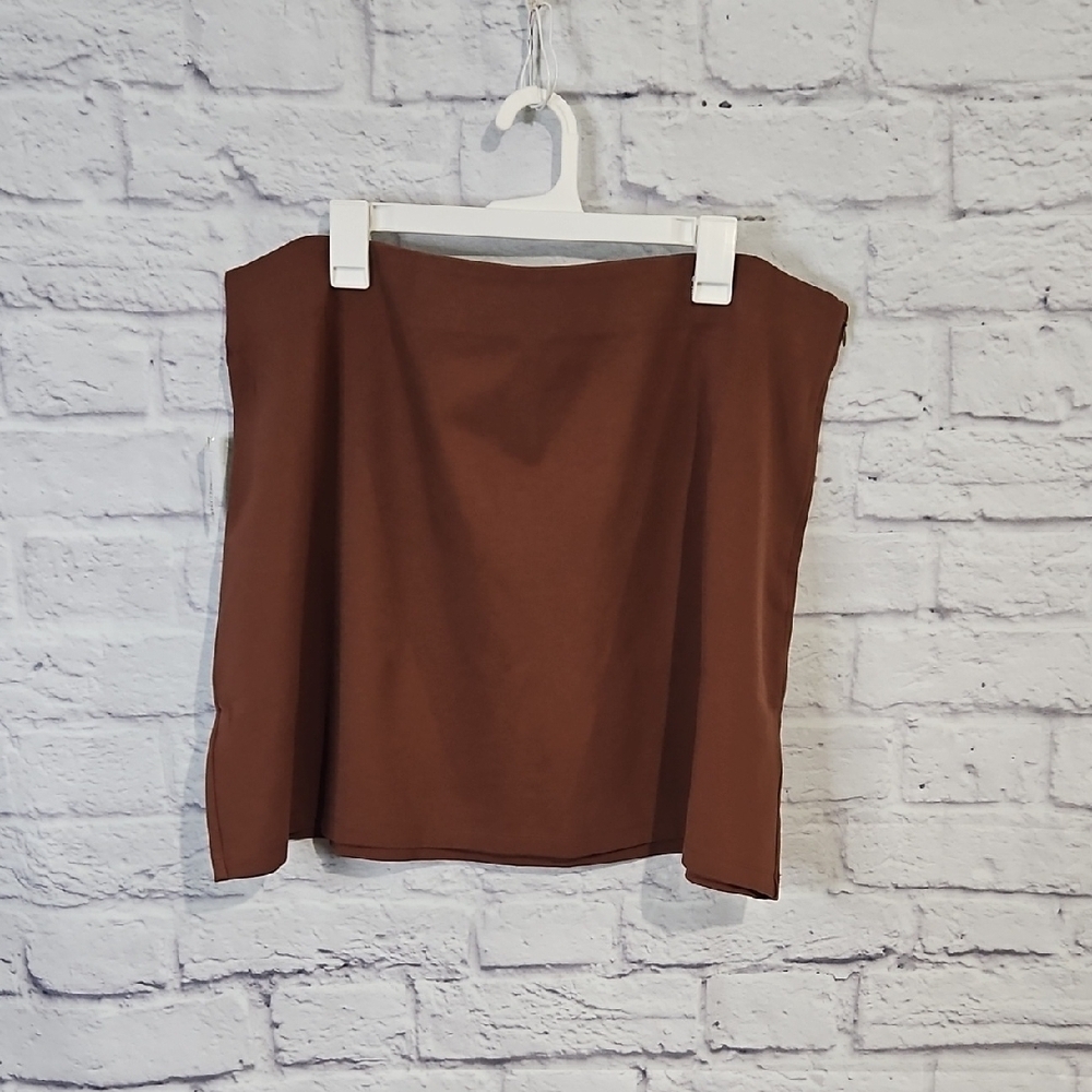 Daily Ritual Brown Mini Skirt